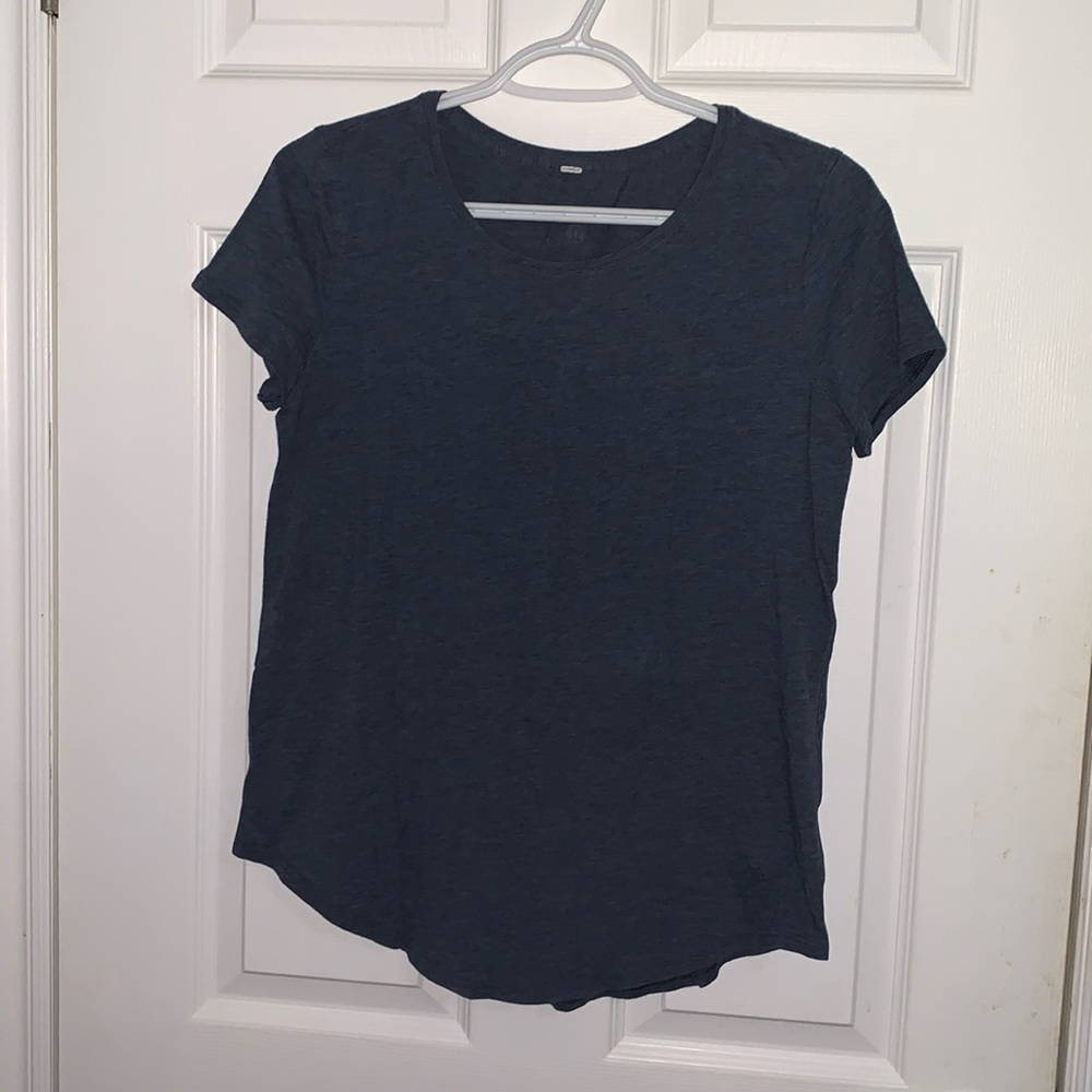 Lululemon Heathered Blue Loose Scoop Neck Shirt